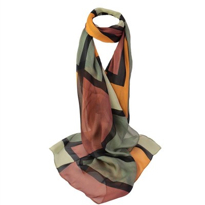 Echarpe De Seda Pura Madrid<br><span style='color:#fff;'>Joias</span>