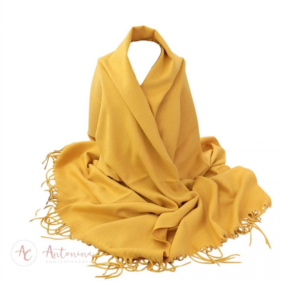 Echarpe Toque De Cashmere Mostarda