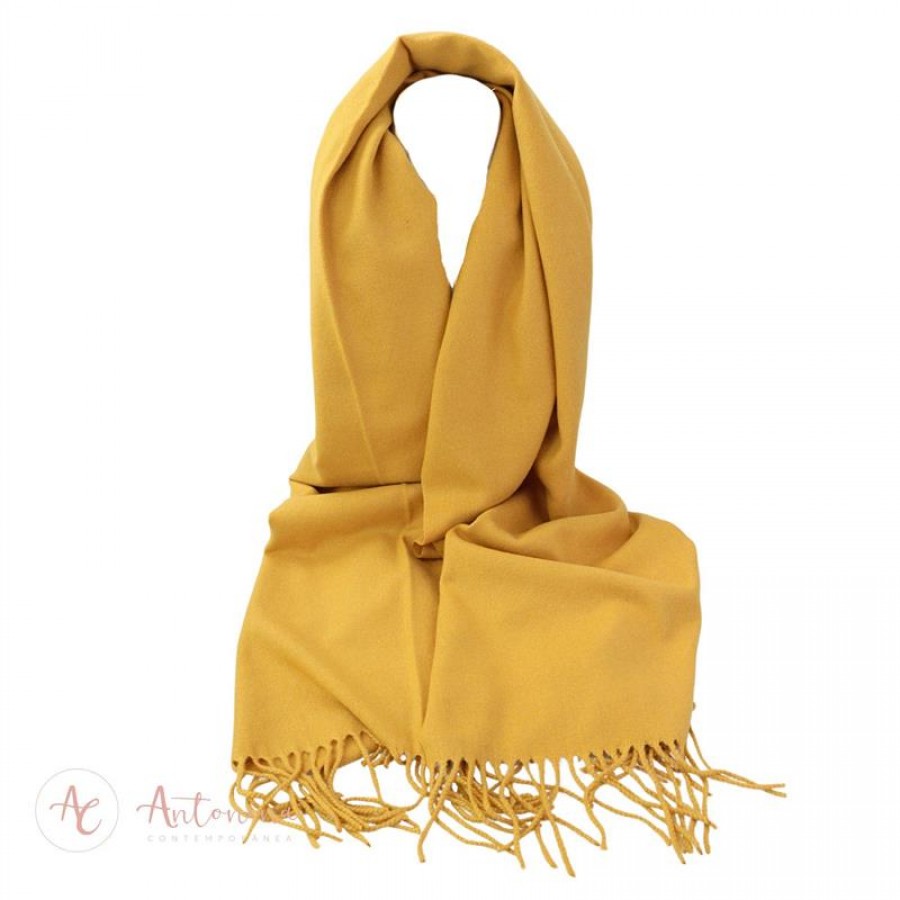 Echarpe Toque De Cashmere Mostarda