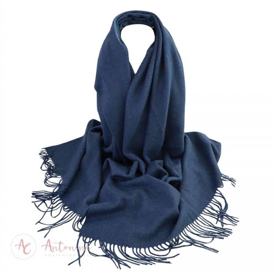 Echarpe Toque De Cashmere Marinho