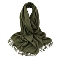 Echarpe Toque De Cashmere Verde Escuro