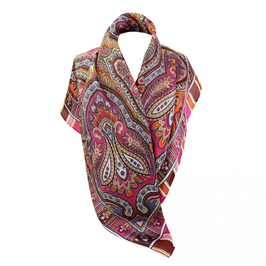 Lenço Toque De Seda Marina