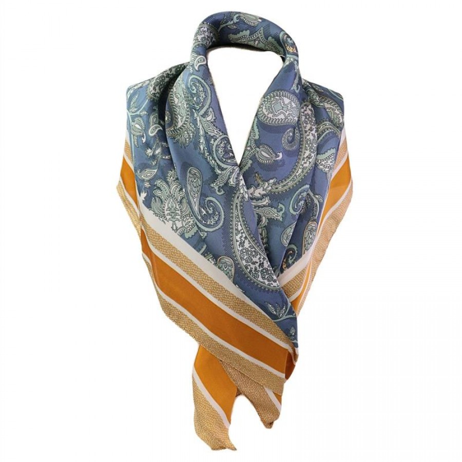 Lenço Toque De Seda Oliva