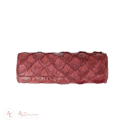 Bolsa Baguete Pirarucu Bordô I I<br><span style='color:#fff;'>Joias</span>