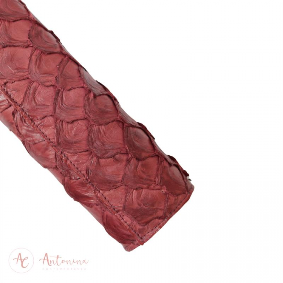 Bolsa Baguete Pirarucu Bordô I I