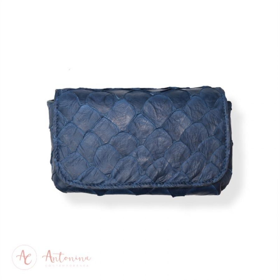 Bolsa Sophie De Pirarucu Azul Marinho I I 