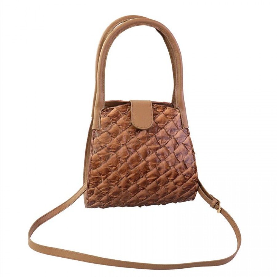  Bolsa Francine De Pirarucu Marrom