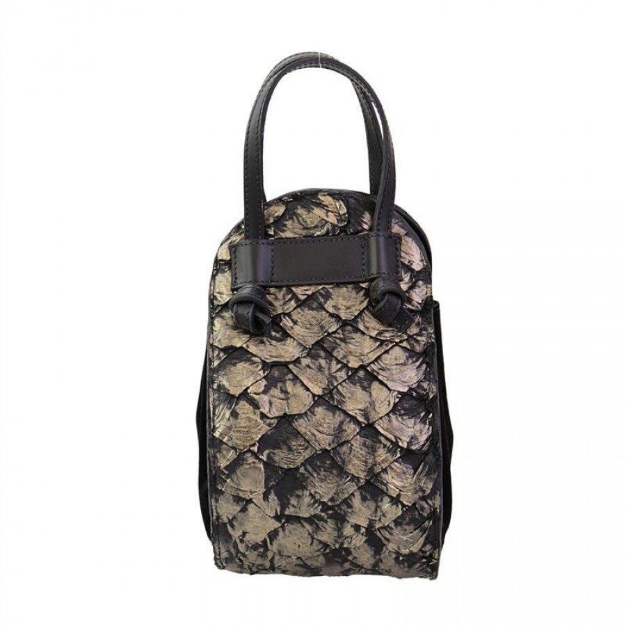 Bolsa Chiara Pirarucu Black Gold