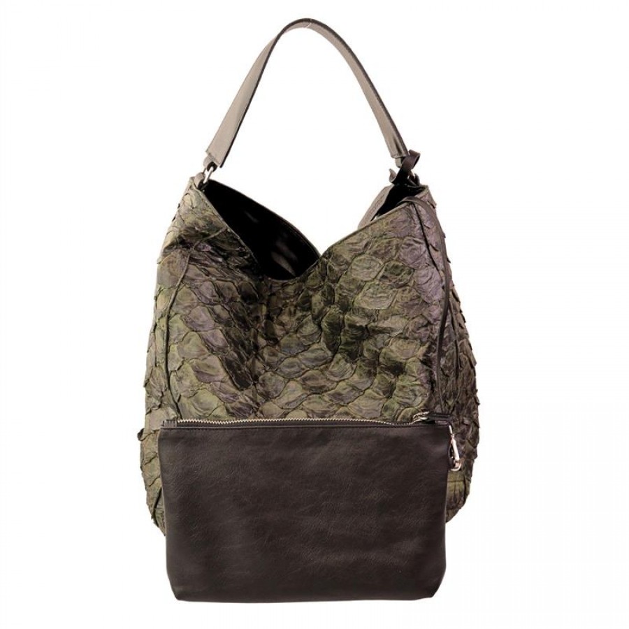 Bolsa Francesca Pirarucu Verde Militar