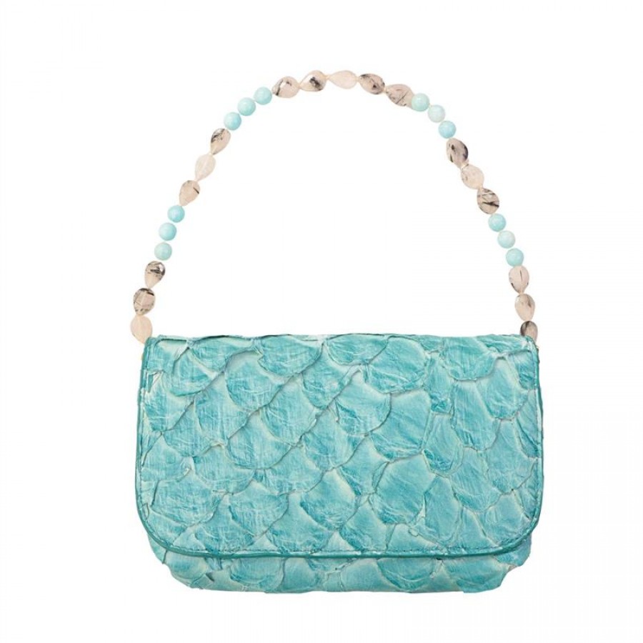 Bolsa Sophie De Pirarucu Água Marinha G 