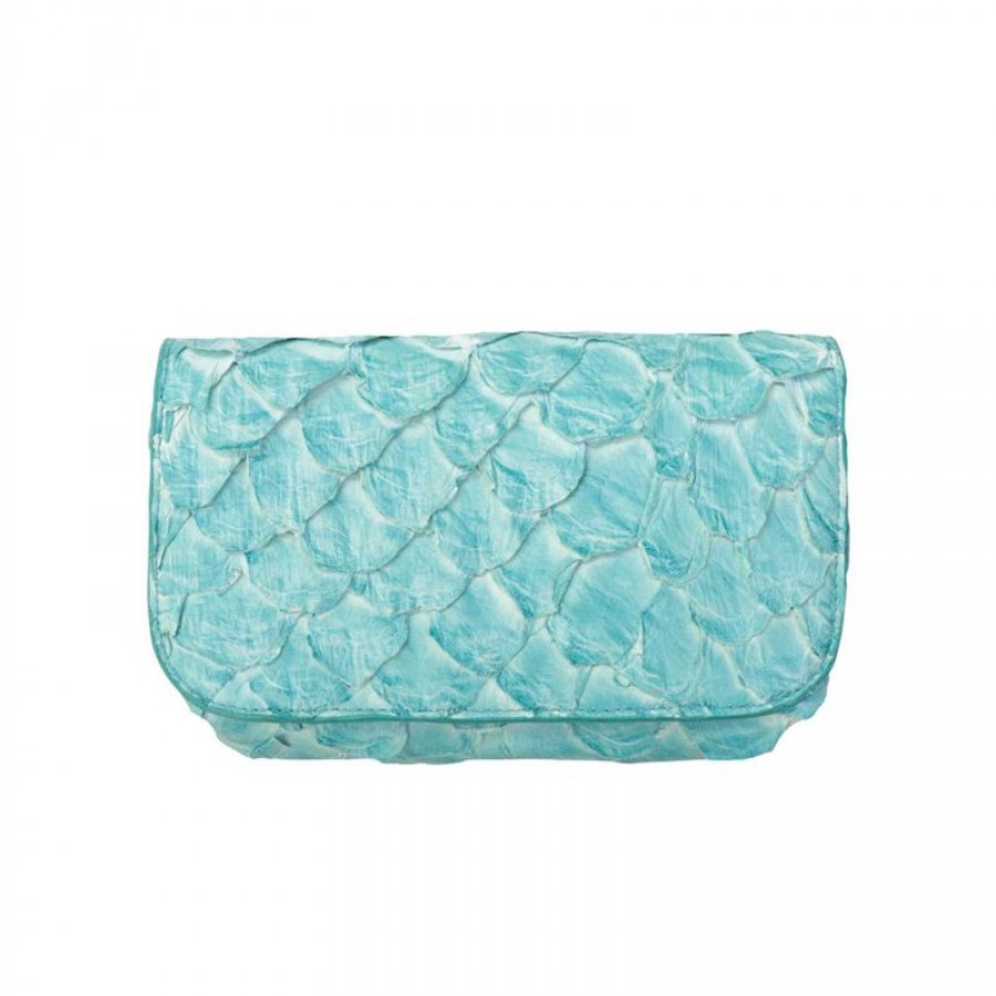 Bolsa Sophie De Pirarucu Água Marinha G 