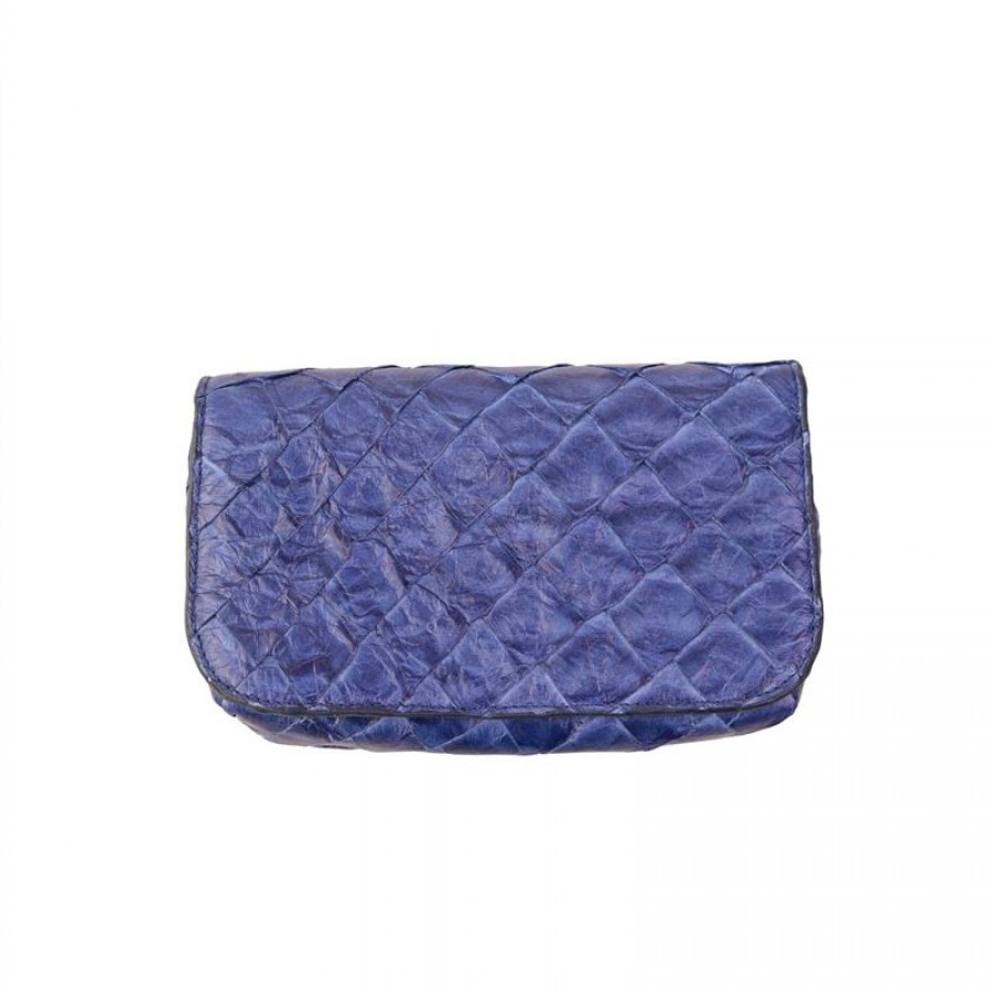 Bolsa Sophie De Pirarucu Azul Marinho G 