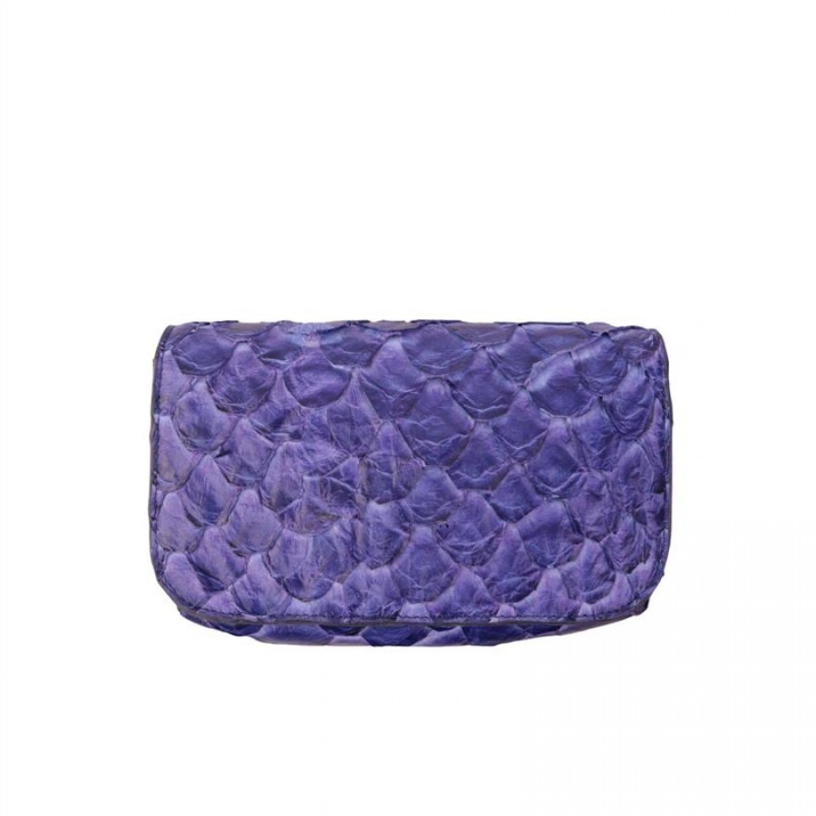 Bolsa Sophie De Pirarucu Azul Violeta G