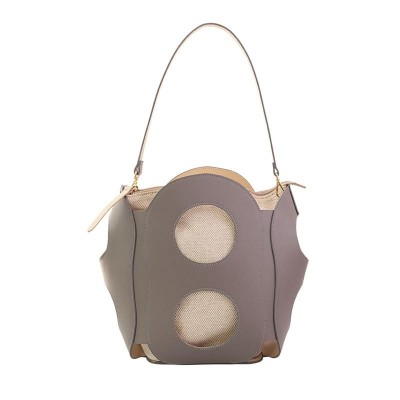 Bolsa De Couro Cobogó Cinza M<br><span style='color:#fff;'>Joias</span>