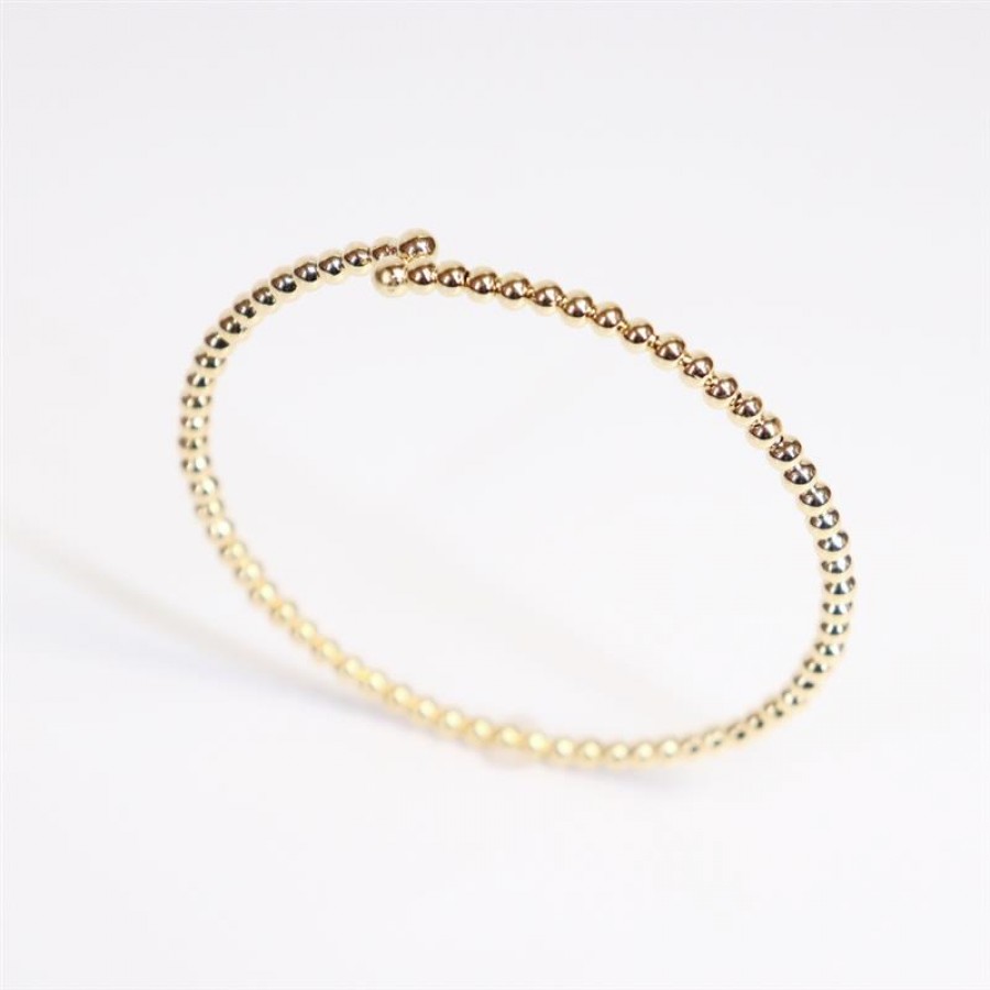 Bracelete Bolinhas Ajustáveis Banhado Em Ouro 18k