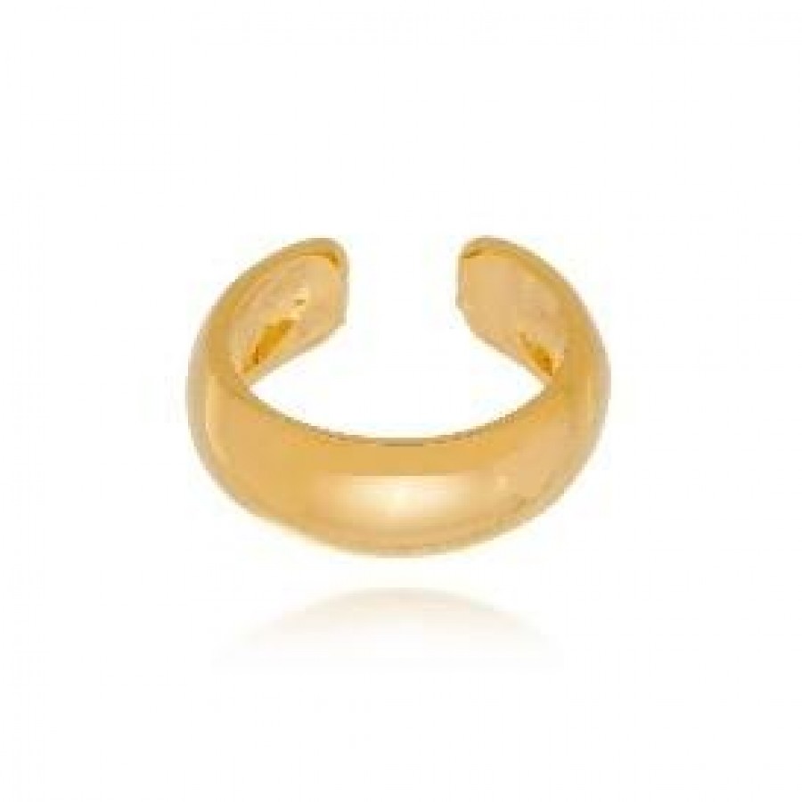 Piercing Liso Banhado Em Ouro 18k
