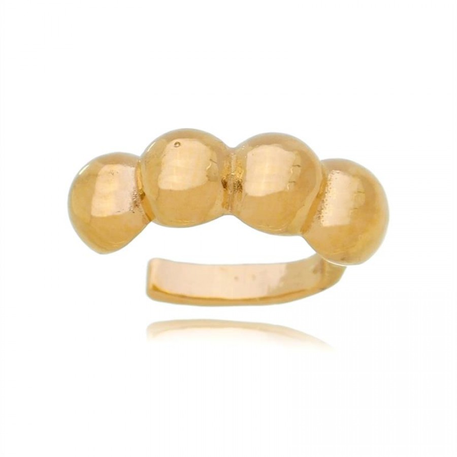 Piercing Meia Esfera Banhado Em Ouro 18k