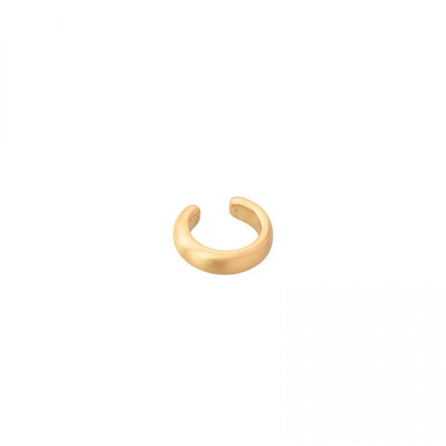 Piercing Liso Fosco Banhado Em Ouro 18k