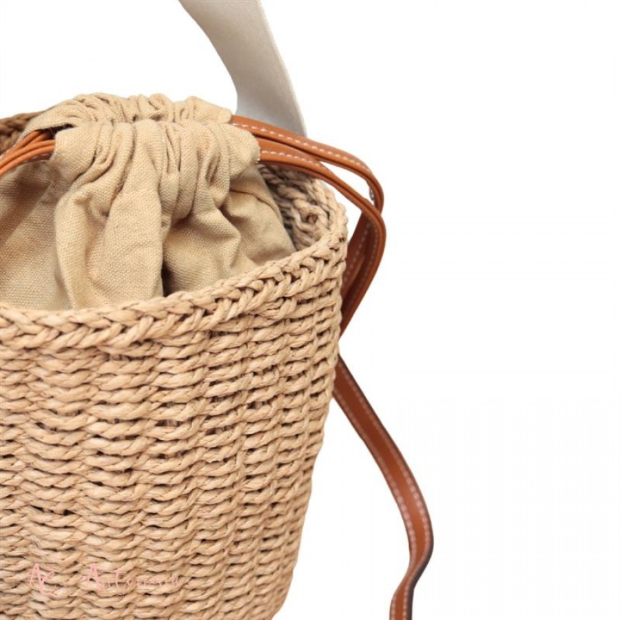 Bolsa Baú Trançada No Fio De Ráfia