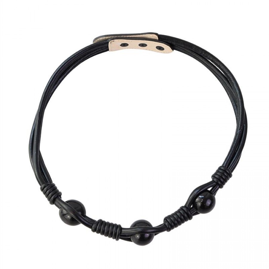 Cinto Trio De Couro Preto G 
