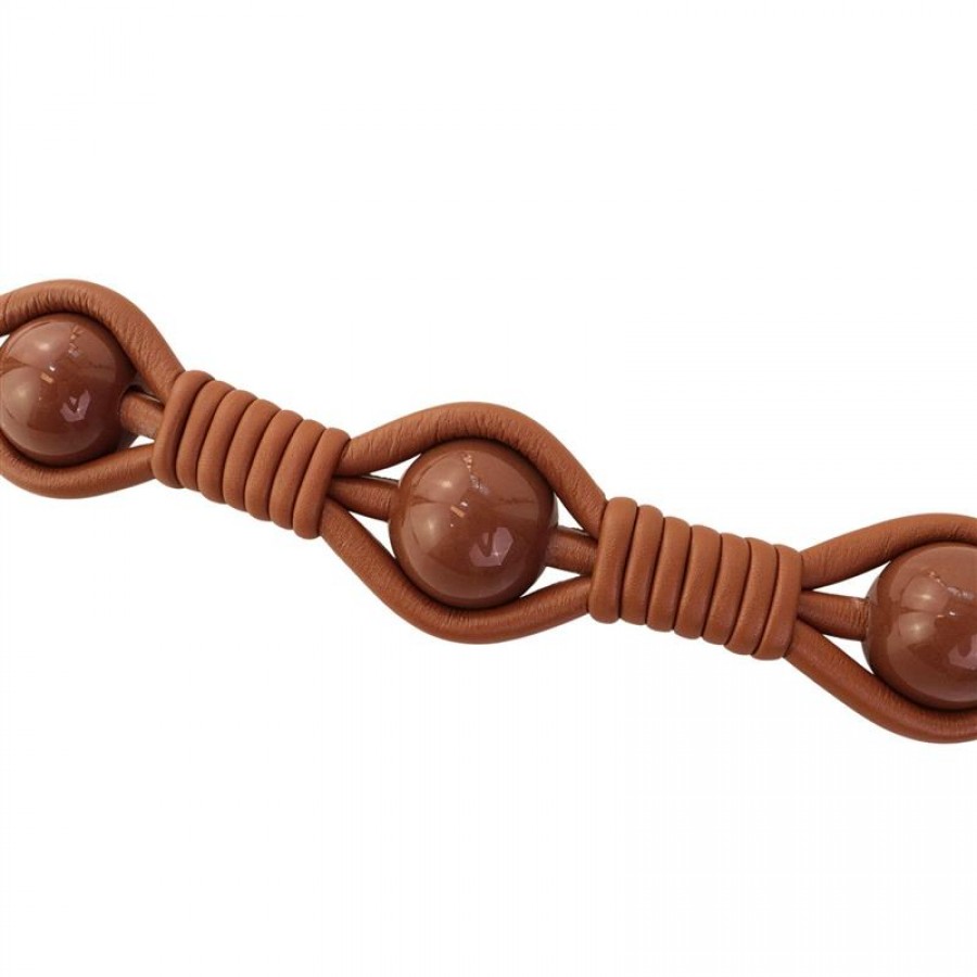 Cinto Trio De Couro Caramelo G 