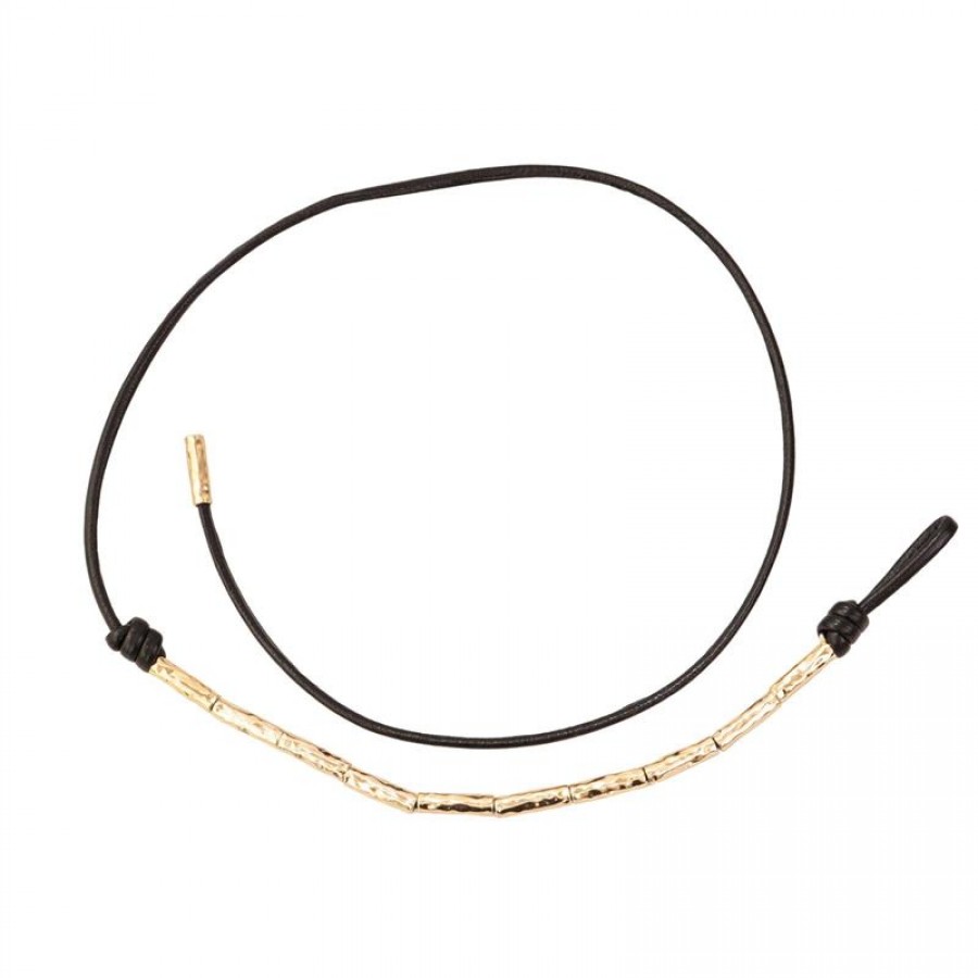 Cinto Istambul Preto Banhado Em 18k 